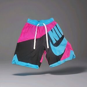 Nike Pink and Blue Athletic Shorts
